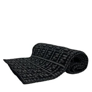 FENDI - Black Gray Wool Scarf